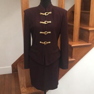 Vintage St. John by Marie Gray Skirt Suit 2pc Set